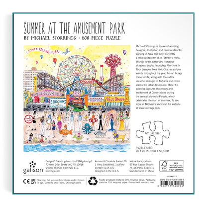 Puzzle 500 Pièces Galison - L'Été au Parc d'AttractionsGalison