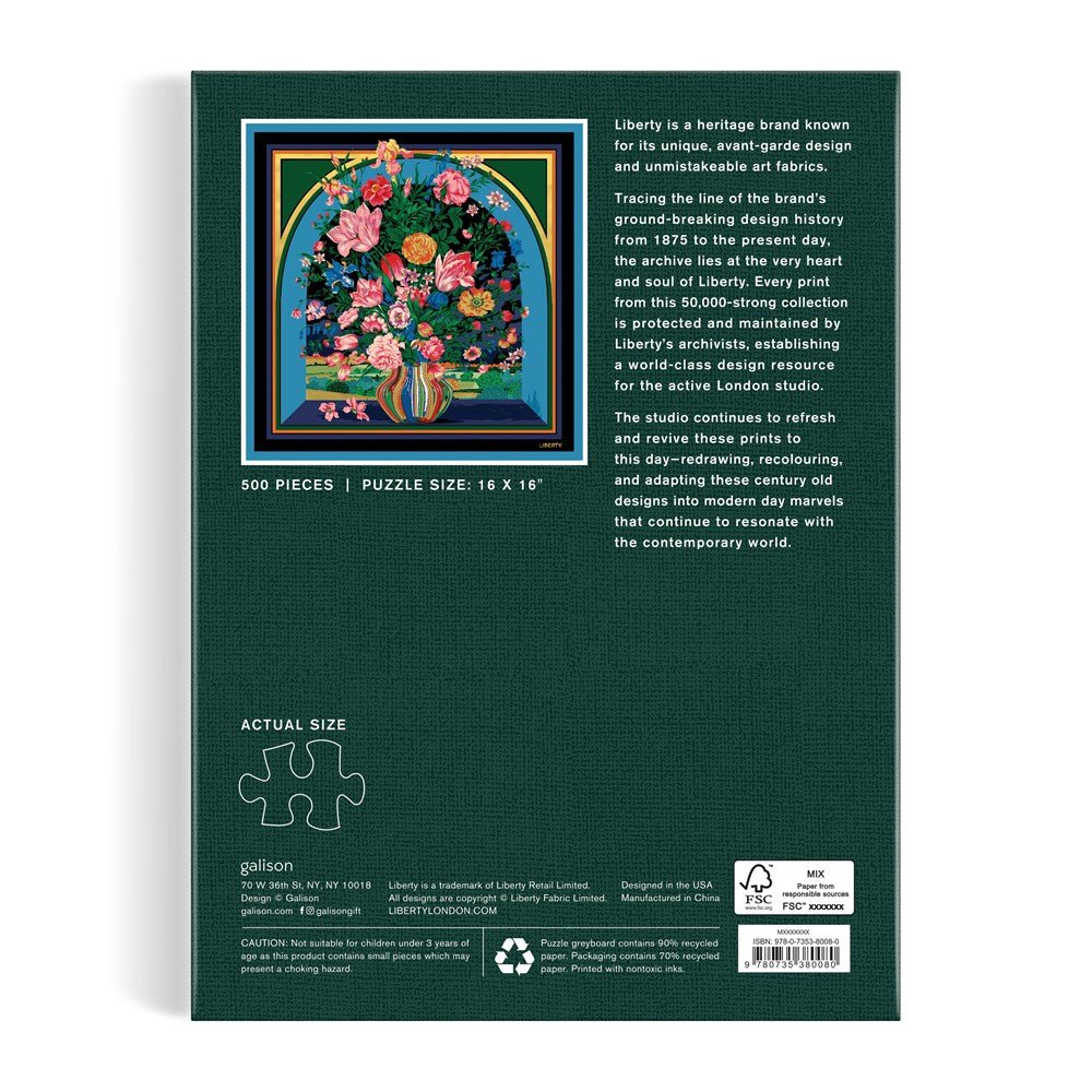 Puzzle 500 Pièces Galison - Liberty Vista - Livre PuzzleGalison