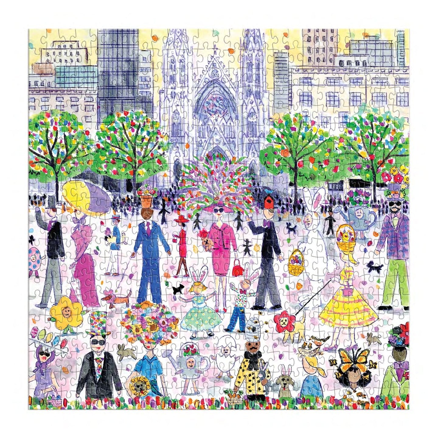 Puzzle 500 Pièces Galison - Michael Storrings - Parade de PâquesGalison