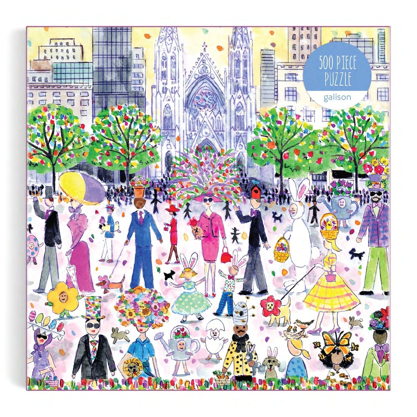Puzzle 500 Pièces Galison - Michael Storrings - Parade de PâquesGalison