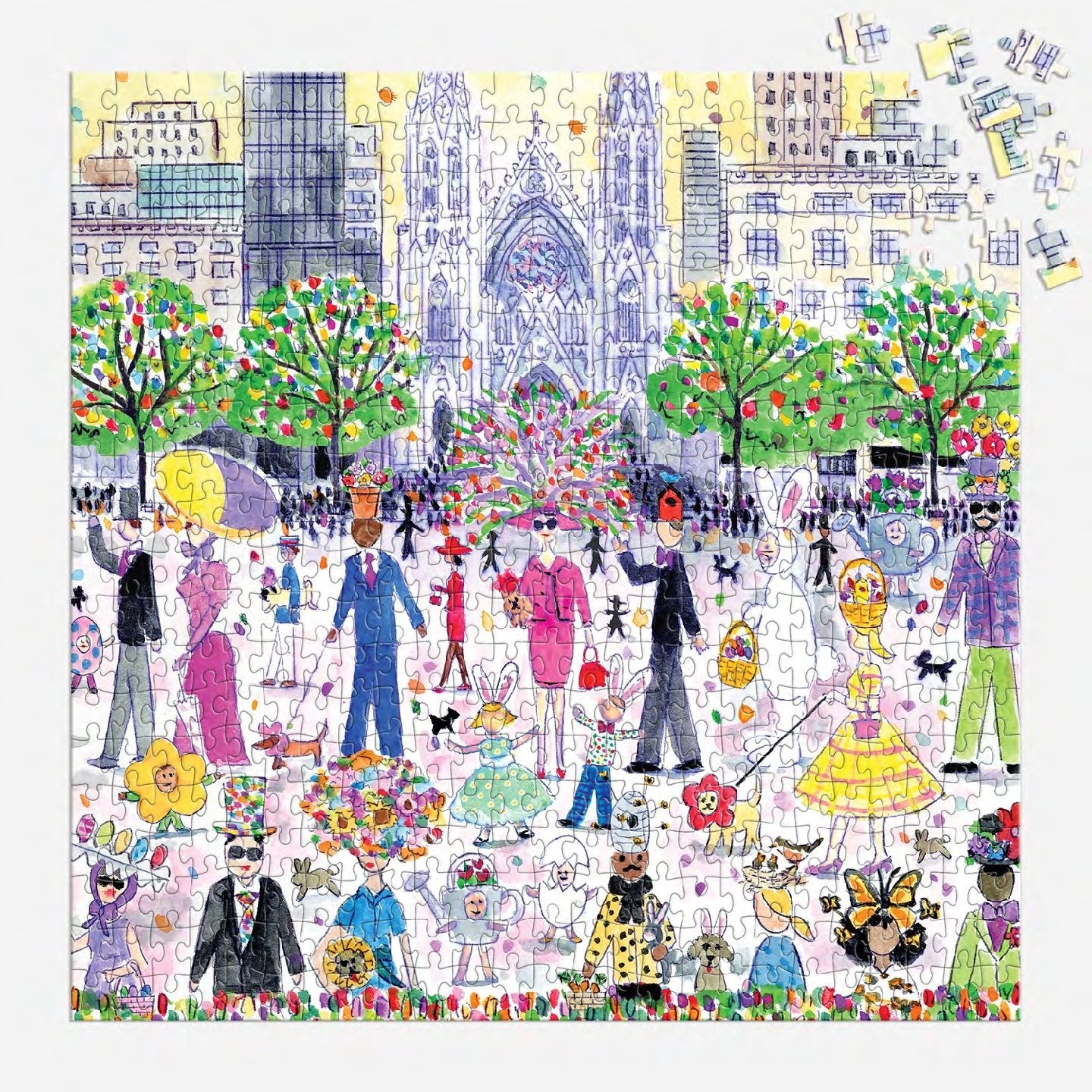 Puzzle 500 Pièces Galison - Michael Storrings - Parade de PâquesGalison