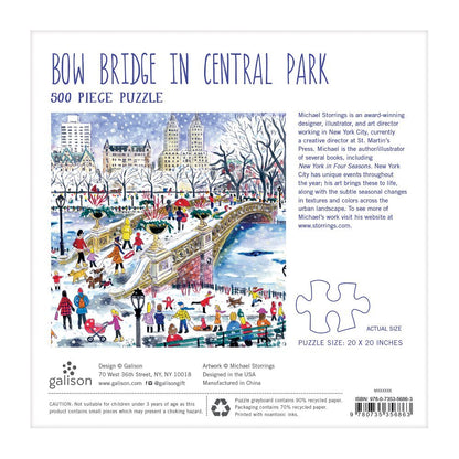 Puzzle 500 Pièces Galison - Pont Bow à Central ParkGalison
