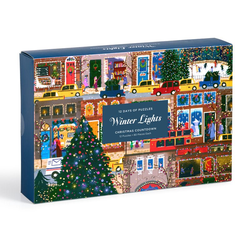 Puzzle Galison - 12 Jours de Puzzles 80 Pièces - Joy Laforme - Lumières d'HiverGalison