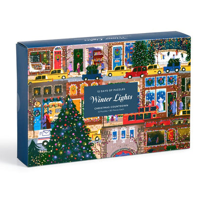 Puzzle Galison - 12 Jours de Puzzles 80 Pièces - Joy Laforme - Lumières d'HiverGalison