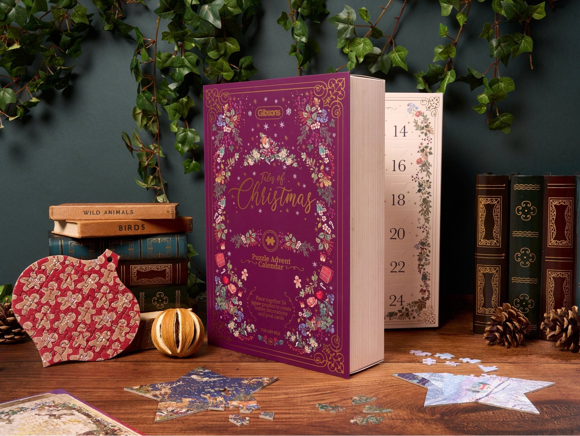 24 Mini - Puzzles de 42 Pièces - The Art File: Les Contes de Noël - Calendrier de l'AventGibsons