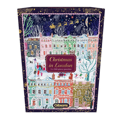 3 Puzzles de 500 Pièces - Christmas in LondonGibsons