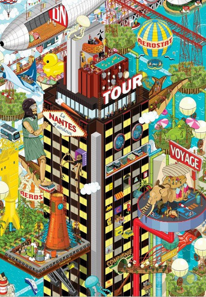 Puzzle de 1000 Pièces - Nantes - La TourGrafika Puzzles