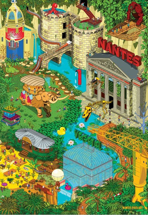 Puzzle de 1000 Pièces - Nantes - Végétal 2Grafika Puzzles