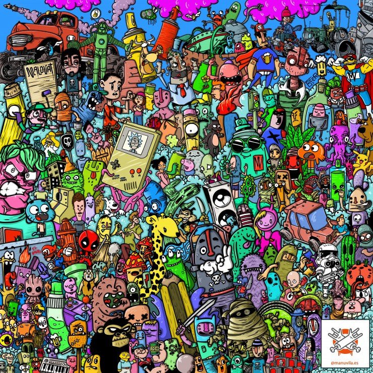 Puzzle 1000 pièces - Cartoon PartyGrafika