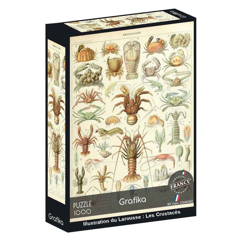 Puzzle 1000 Pièces - Illustration du Larousse : Les CrustacésGrafika
