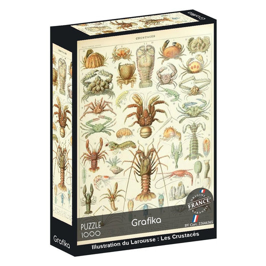 Puzzle 1000 Pièces - Illustration du Larousse : Les CrustacésGrafika