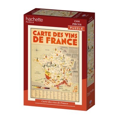 Puzzle 1500 Pièces Hachette - Carte des Vins de FranceHachette
