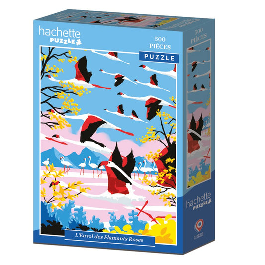 Puzzle 500 Pièces Hachette - L'Envol des Flamants RosesHachette