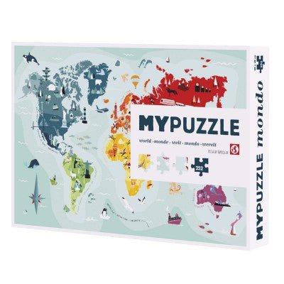 Puzzle de 260 Pièces - MyPuzzle Carte du MondeHelvetiq Puzzles