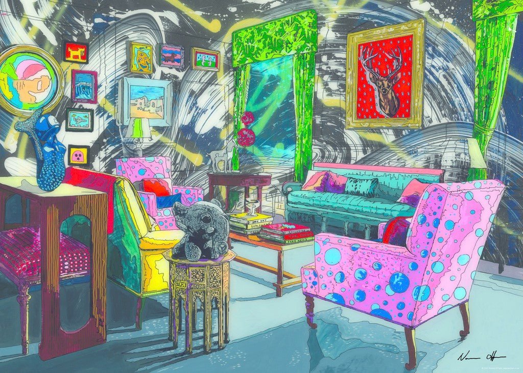 Puzzle 1000 Pièces Heye - Home Room with DeerHeye