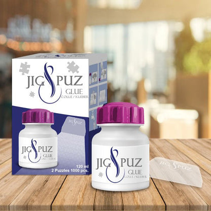 Colle 120 ml pour 2 Puzzles 1000 Pièces avec Spatule Jig & PuzJig & Puz