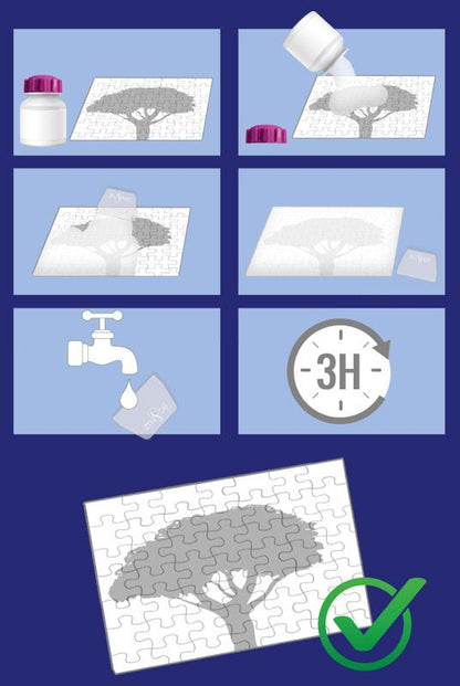 Colle 120 ml pour 2 Puzzles 1000 Pièces avec Spatule Jig & PuzJig & Puz