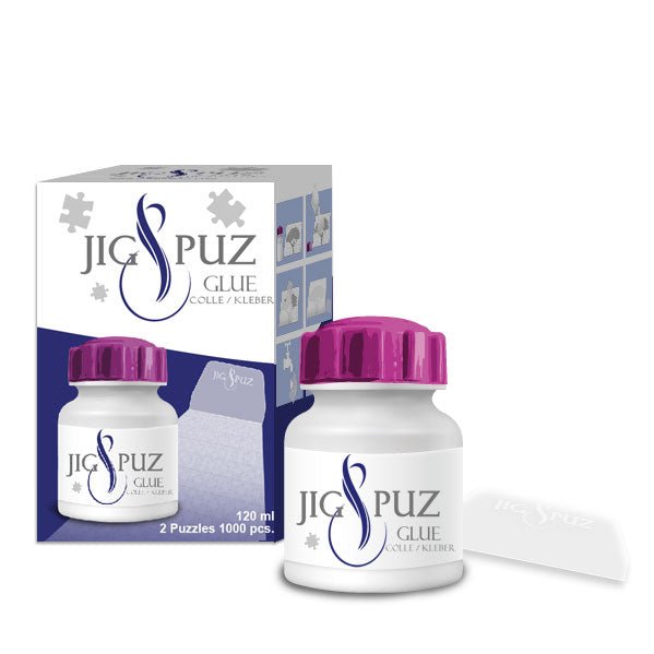Colle 120 ml pour 2 Puzzles 1000 Pièces avec Spatule Jig & PuzJig & Puz