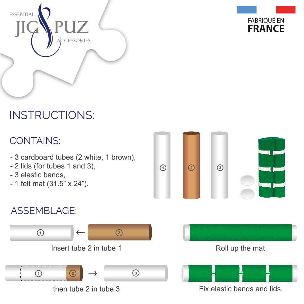 Tapis de Puzzles - 300 à 1000 pièces Jig & PuzJig & Puz