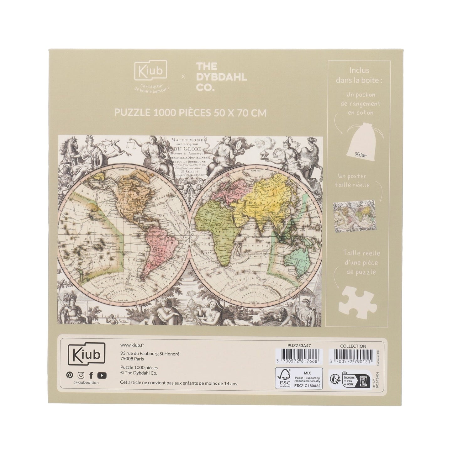 Puzzle 1000 Pièces En Pochon - The Dybdahl H AtlasKiub