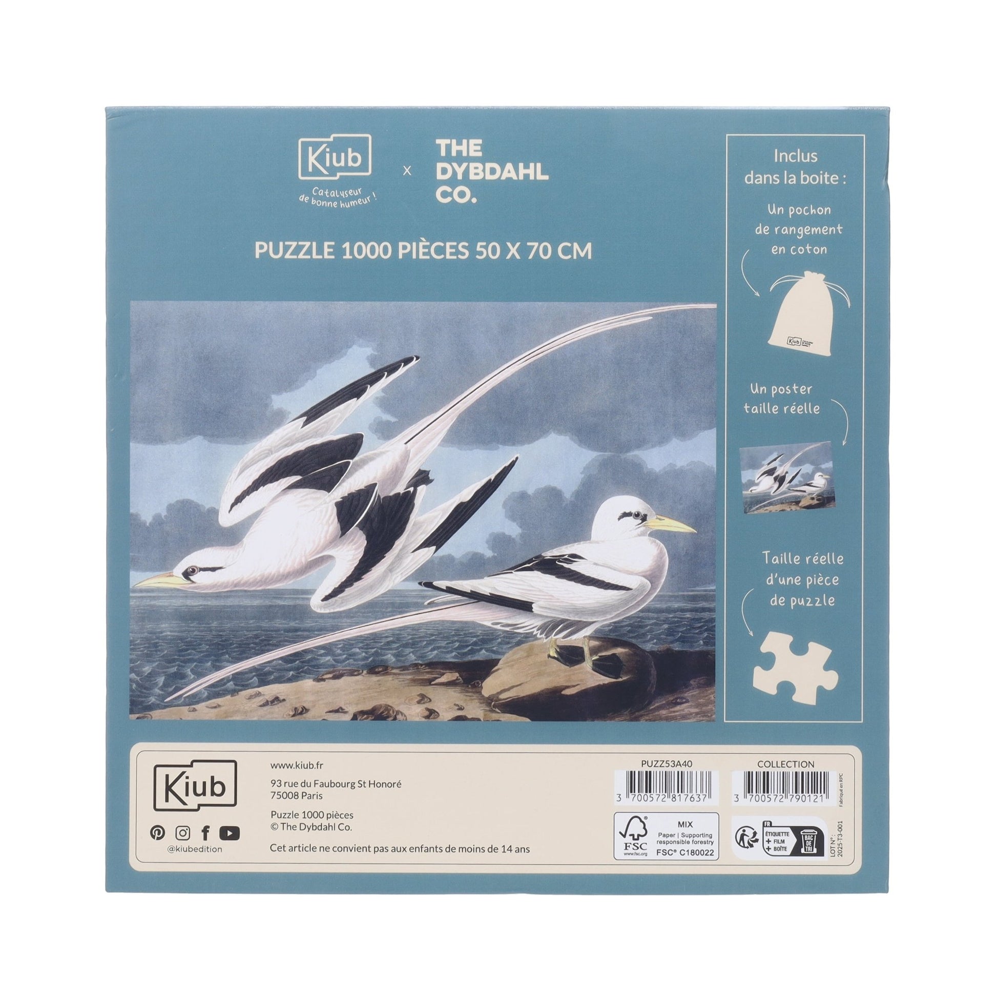 Puzzle 1000 Pièces En Pochon - The Dybdahl H MouettesKiub