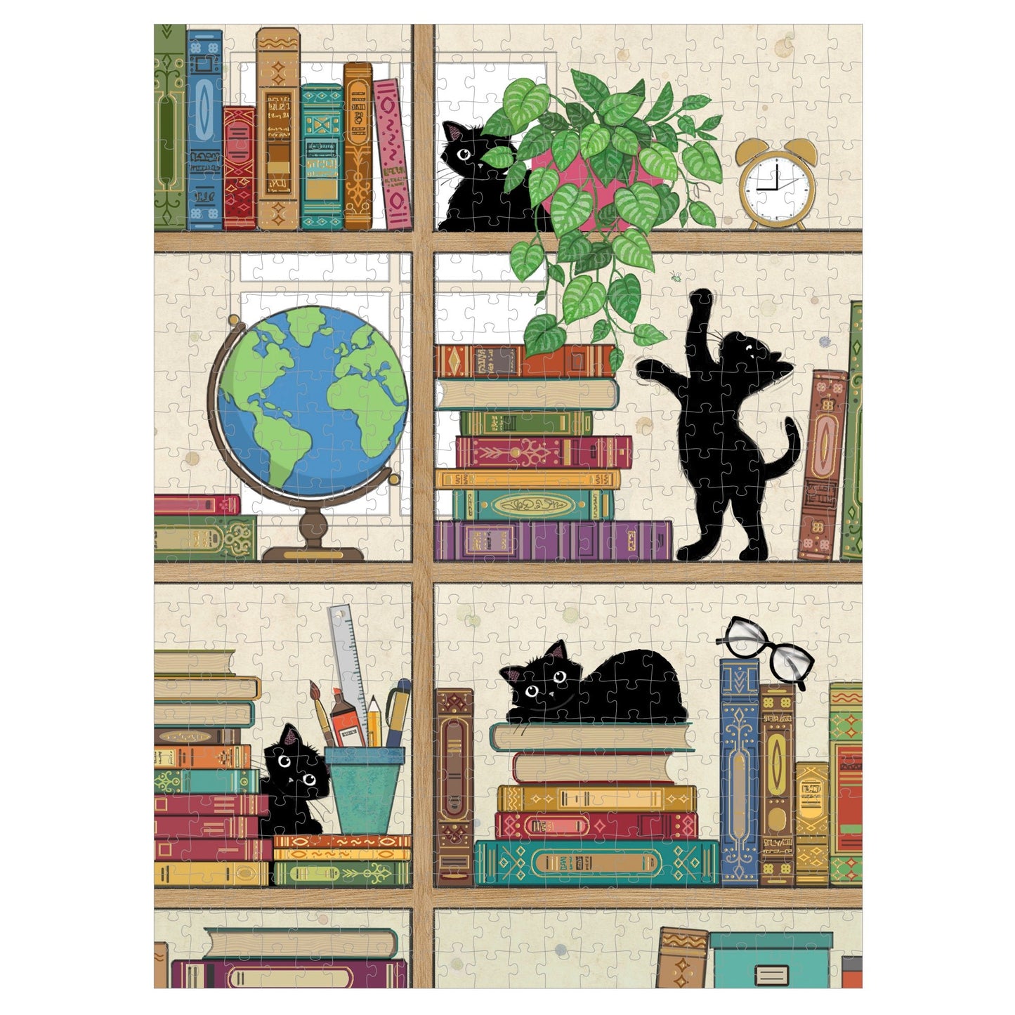 Puzzle 500 Pièces En Pochon - Coffret Bug Art Chatons BibliothèqueKiub