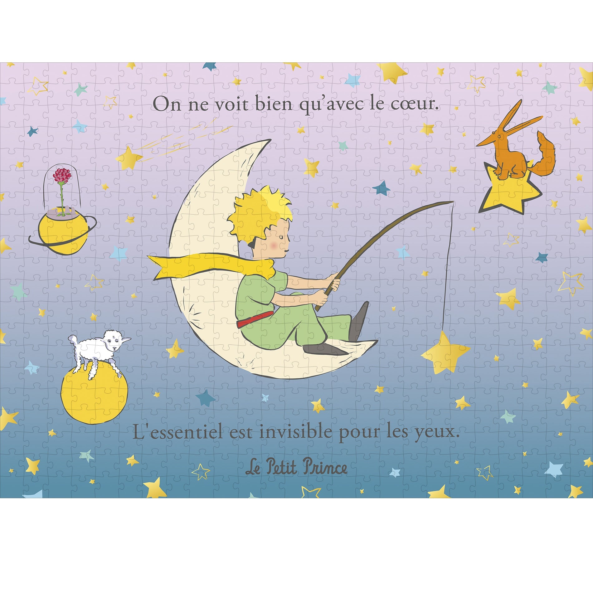 Puzzle 500 Pièces En Pochon - Coffret Le Petit Prince Degrade Peche Aux EtoilesKiub