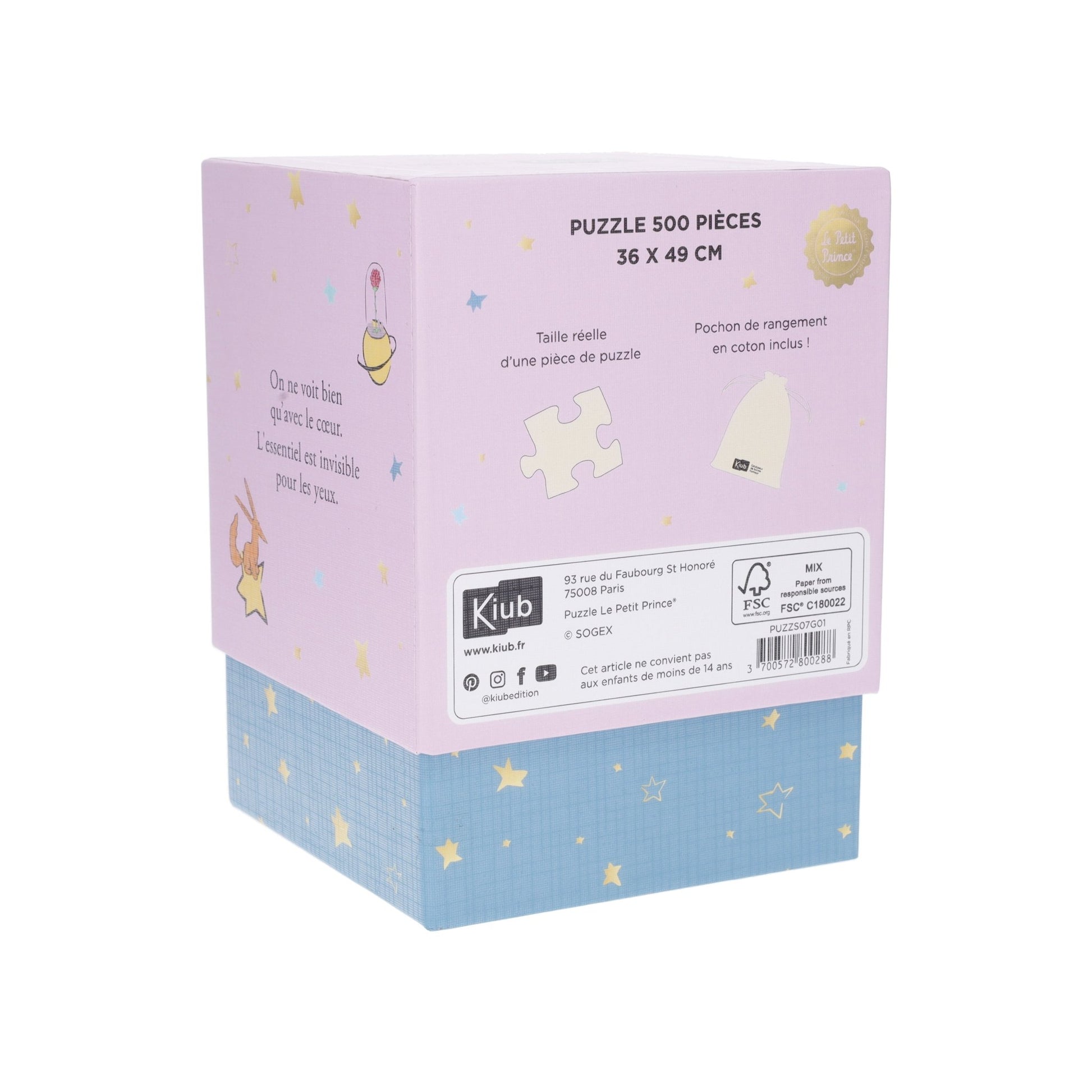 Puzzle 500 Pièces En Pochon - Coffret Le Petit Prince Degrade Peche Aux EtoilesKiub