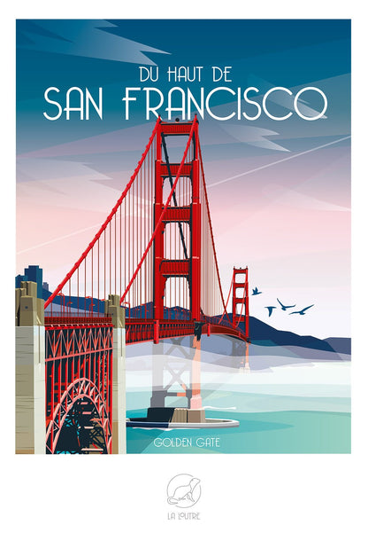 Puzzle 1000 Pièces La Loutre - Du Haut de SAN FRANCISCO - Golden GateLa Loutre