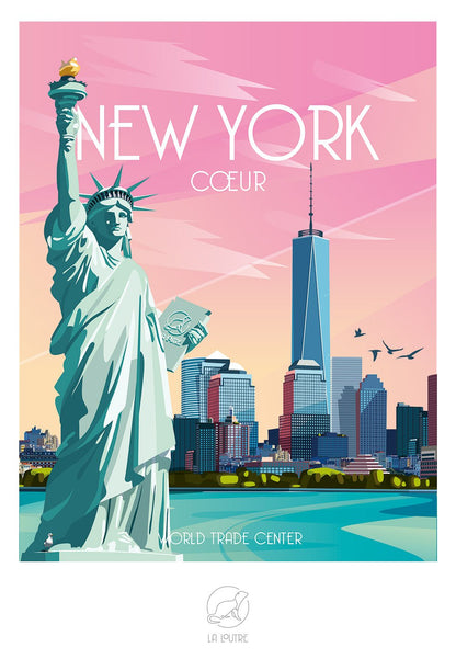 Puzzle 1000 Pièces La Loutre - NEW YORK Coeur - World Trade CenterLa Loutre
