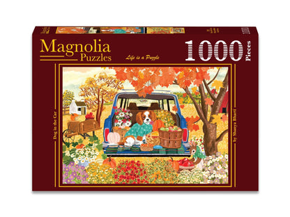 Puzzle 1000 Pièces - Chien dans la VoitureMagnolia