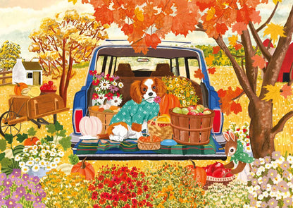Puzzle 1000 Pièces - Chien dans la VoitureMagnolia