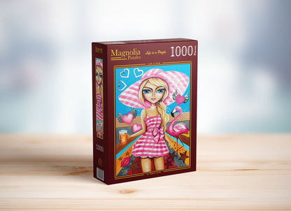Puzzle 1000 Pièces Magnolia - La Femme en RoseMagnolia