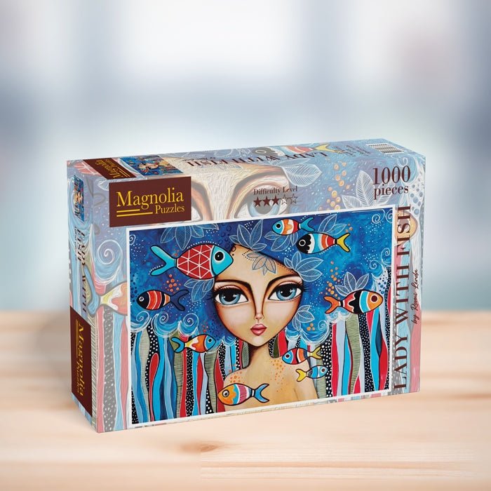 Puzzle 1000 Pièces Magnolia - Lady with FishMagnolia