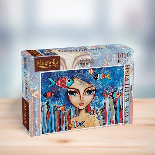 Puzzle 1000 Pièces Magnolia - Lady with FishMagnolia