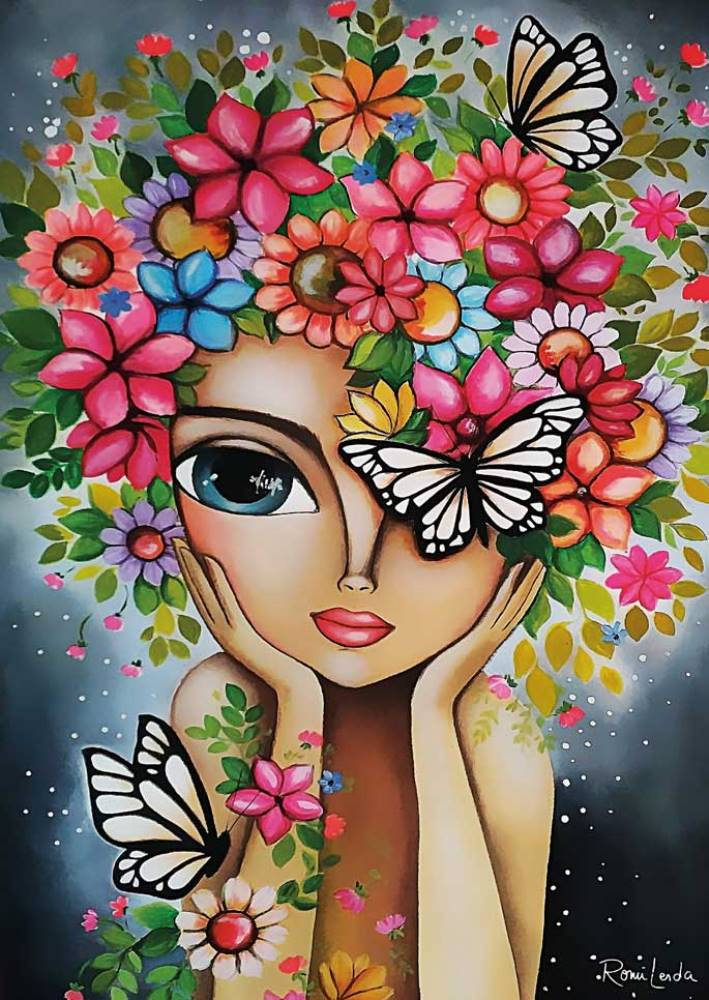Puzzle 1000 Pièces Magnolia - Lady with Flowers - Romi Lerda Special EditionMagnolia