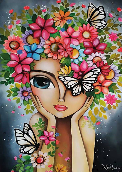 Puzzle 1000 Pièces Magnolia - Lady with Flowers - Romi Lerda Special EditionMagnolia