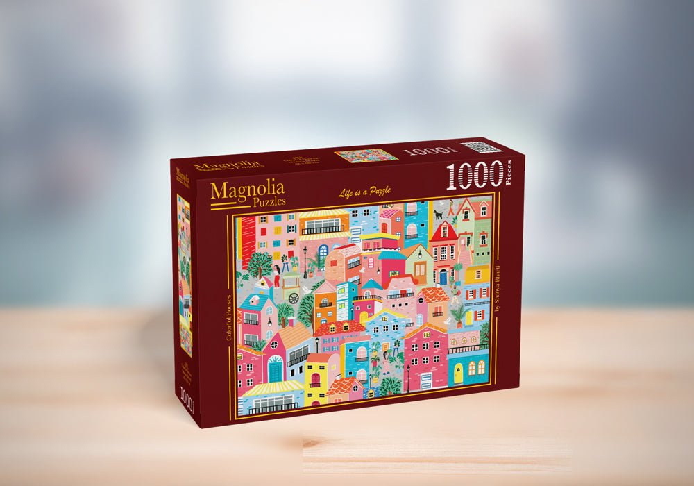 Puzzle 1000 Pièces Magnolia - Maisons ColoréesMagnolia