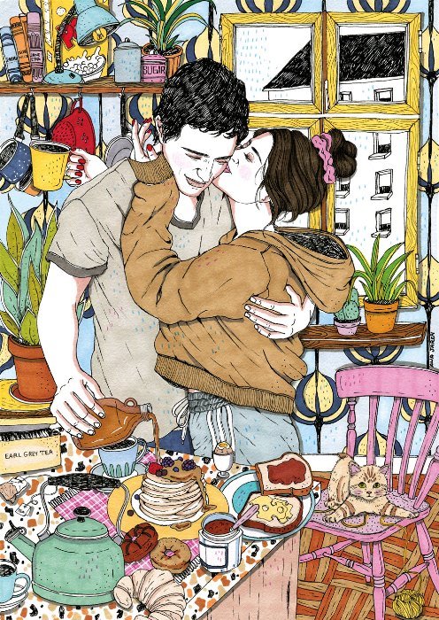 Puzzle 1000 Pièces - Petit-Déjeuner et AmourMagnolia