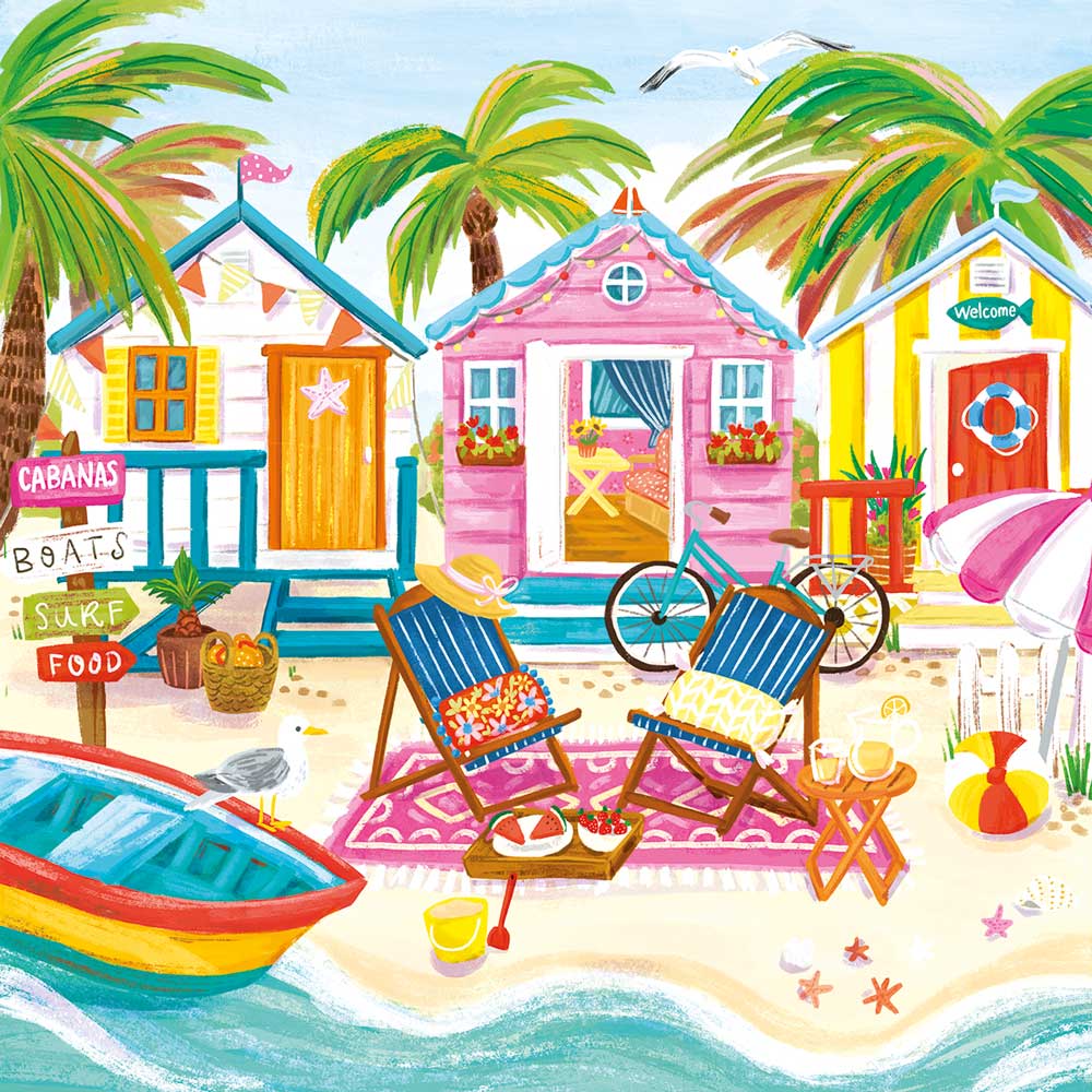 Puzzle 1023 Pièces Magnolia - Beach HutsMagnolia