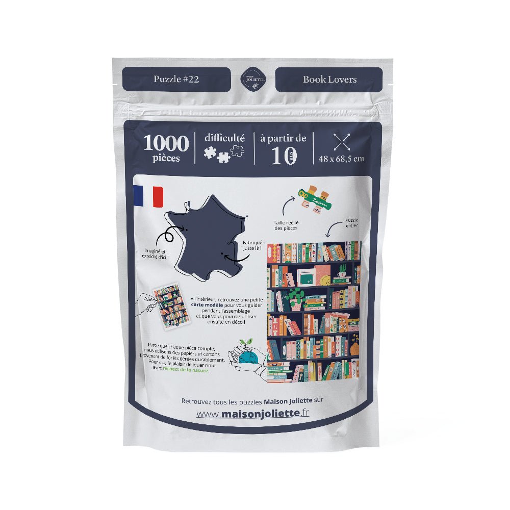 Puzzle 1000 pièces Book loversMaison Joliette