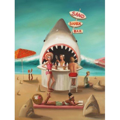 Puzzle 500 Pièces New York Puzzle Company - Pièces XXL - Sand Shark BarNewYorkPuzzleCompany