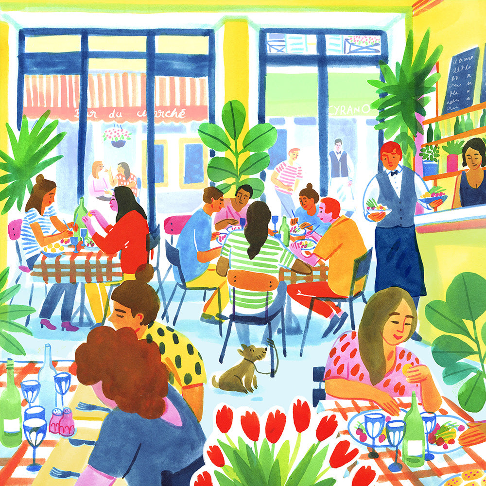 Puzzle 1000 pièces Carré Pieces & Peace - Bistrot