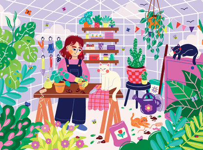 Puzzle 1000 Pièces - La serre aux chats