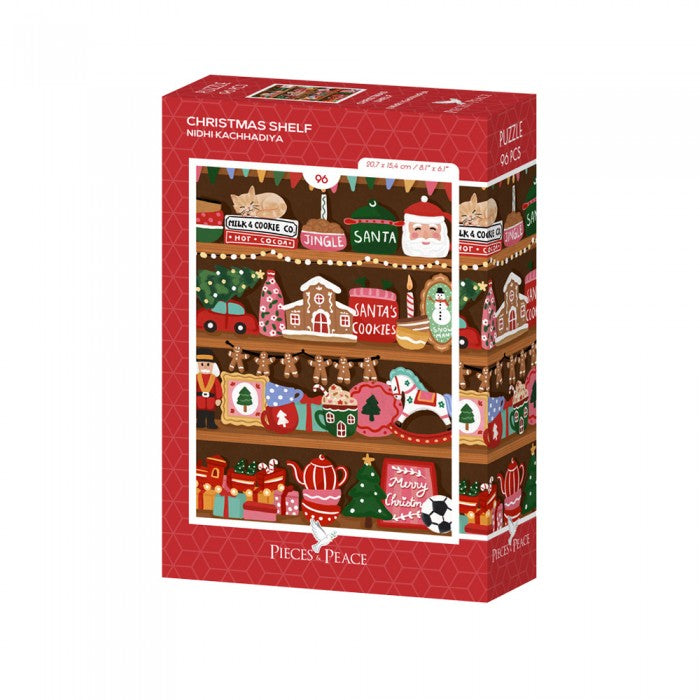 Mini Puzzle 96 Pièces Pieces & Peace - Christmas Shelf - Pieces-Peace-F-00354