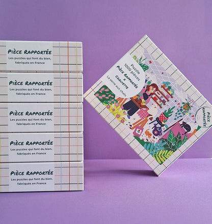 Puzzle 1000 Pièces - La serre aux chatsPièce Rapportée