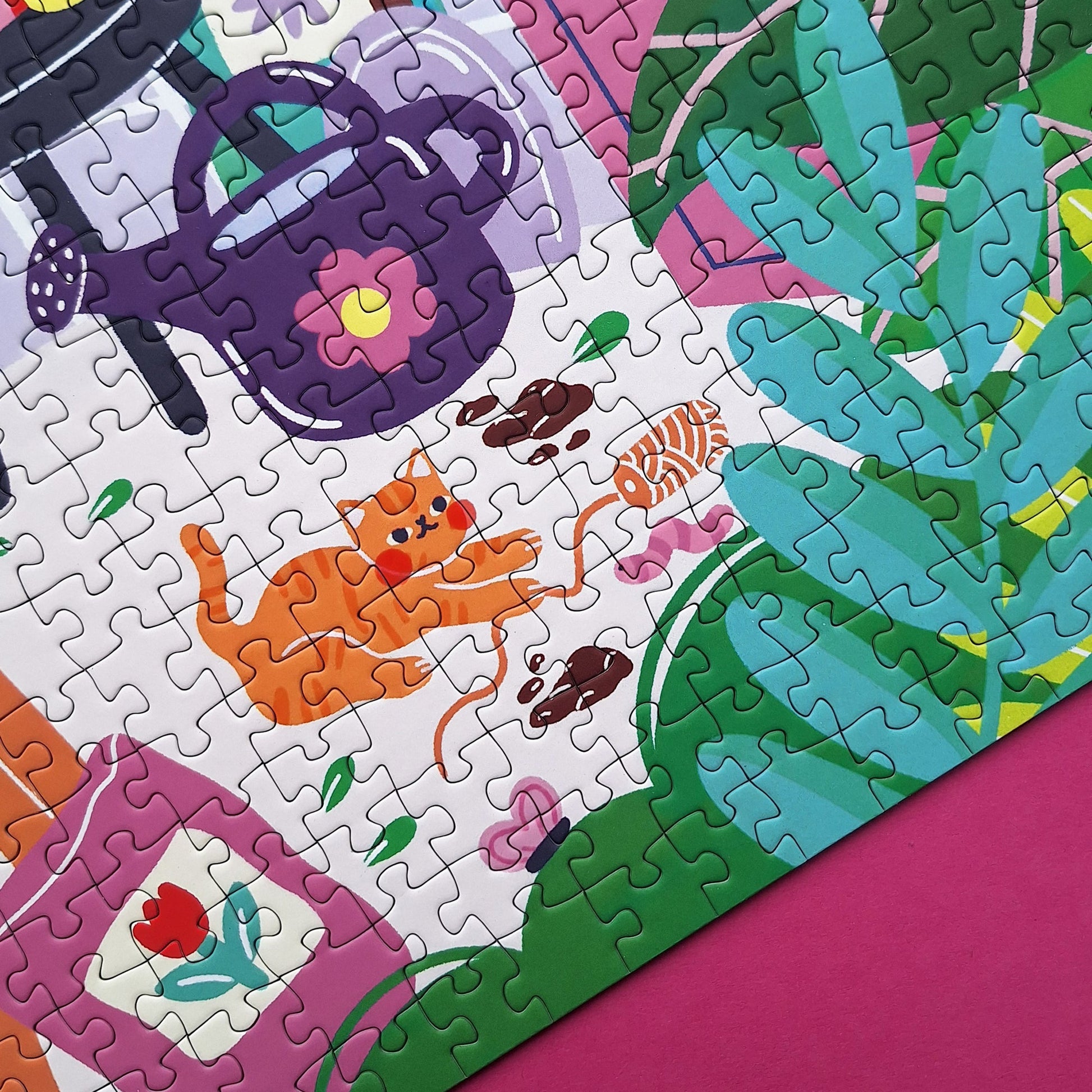 Puzzle 1000 Pièces - La serre aux chatsPièce Rapportée