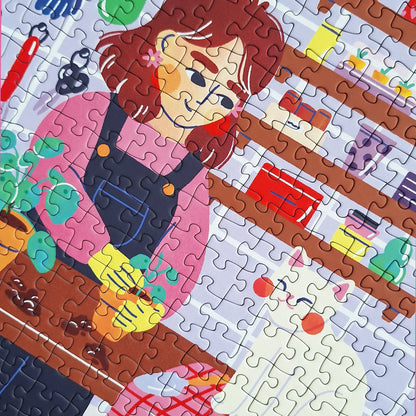 Puzzle 1000 Pièces - La serre aux chatsPièce Rapportée