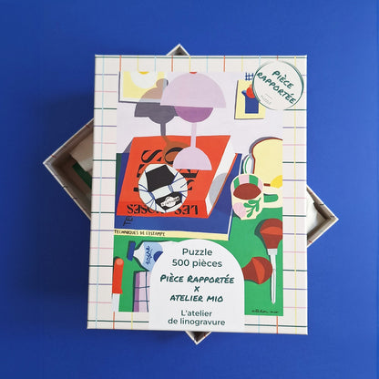 Puzzle 500 Pièces - L'atelier de linogravurePièce Rapportée