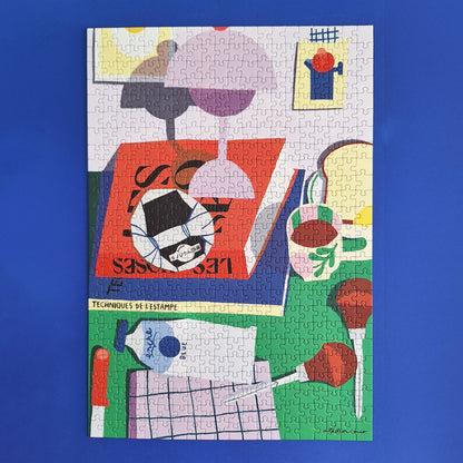Puzzle 500 Pièces - L'atelier de linogravurePièce Rapportée